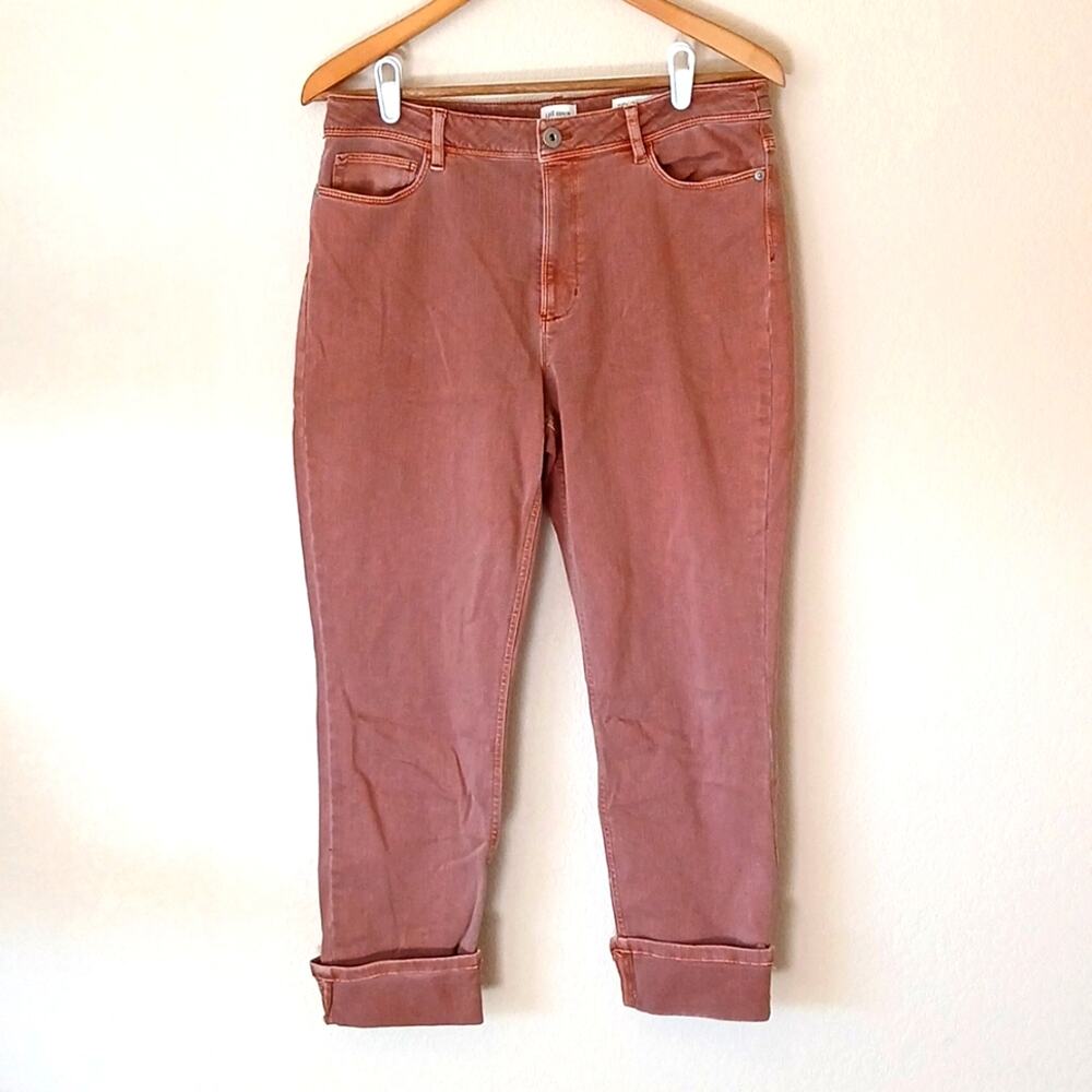 J. Jill High Rise Cropped Jeans Size 10 Dusty Rose Pink
